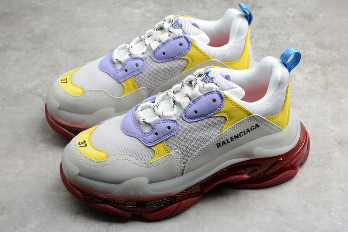 bl triple s trainers clear sole white yellof 541624 w09oh 1000