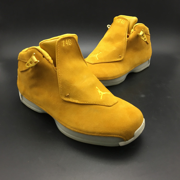 air jordan 18 retro "yellow suede" - air jordan - aa2494-701
