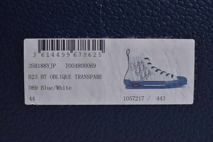 d1r* b23 oblique high top sneakers blue t004801-1055